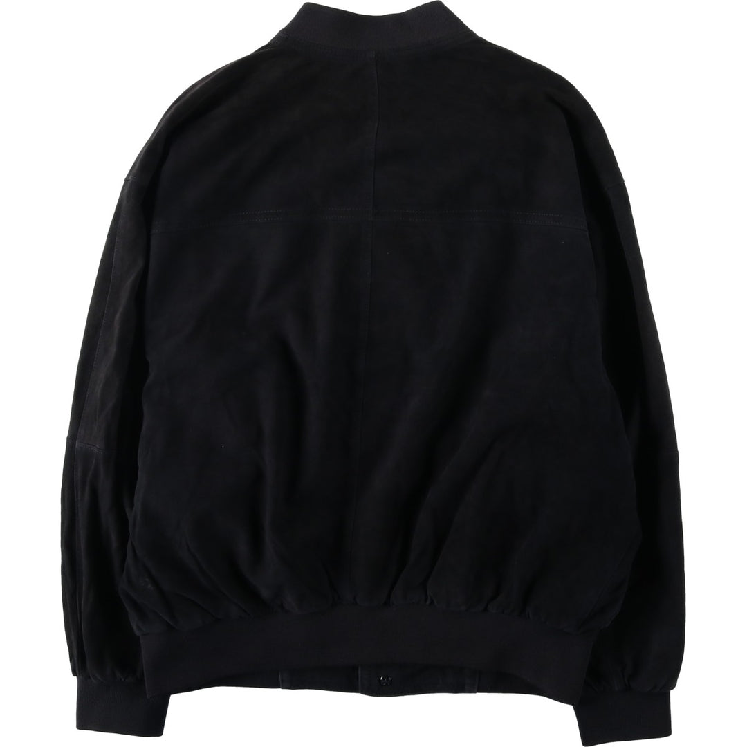 CHRIST Valstar Jacket Suede Leather Blouson Men's Size L (approx.) unclear navy blue type Vintage Second Hand