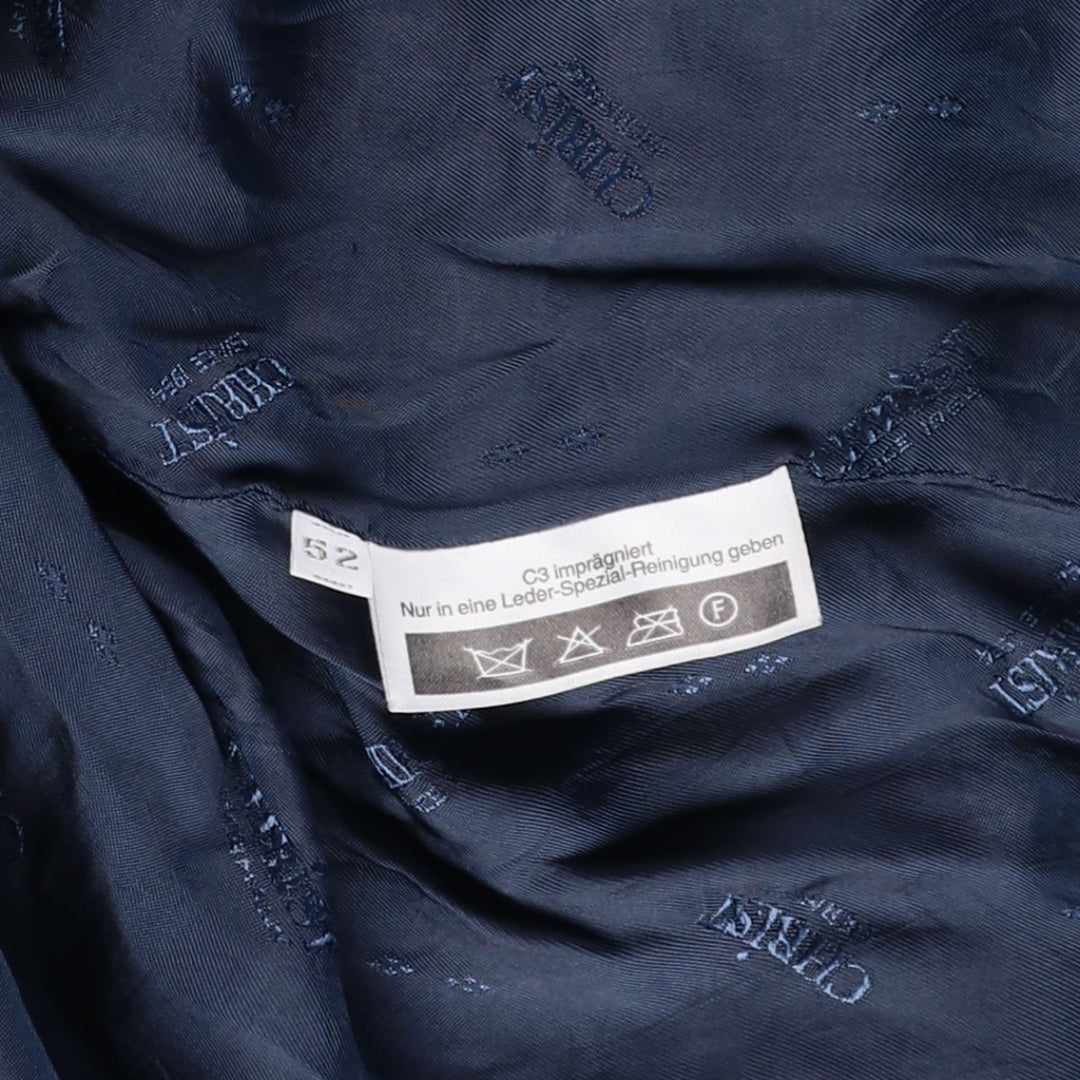 CHRIST Valstar Jacket Suede Leather Blouson Men's Size L (approx.) unclear navy blue type Vintage Second Hand