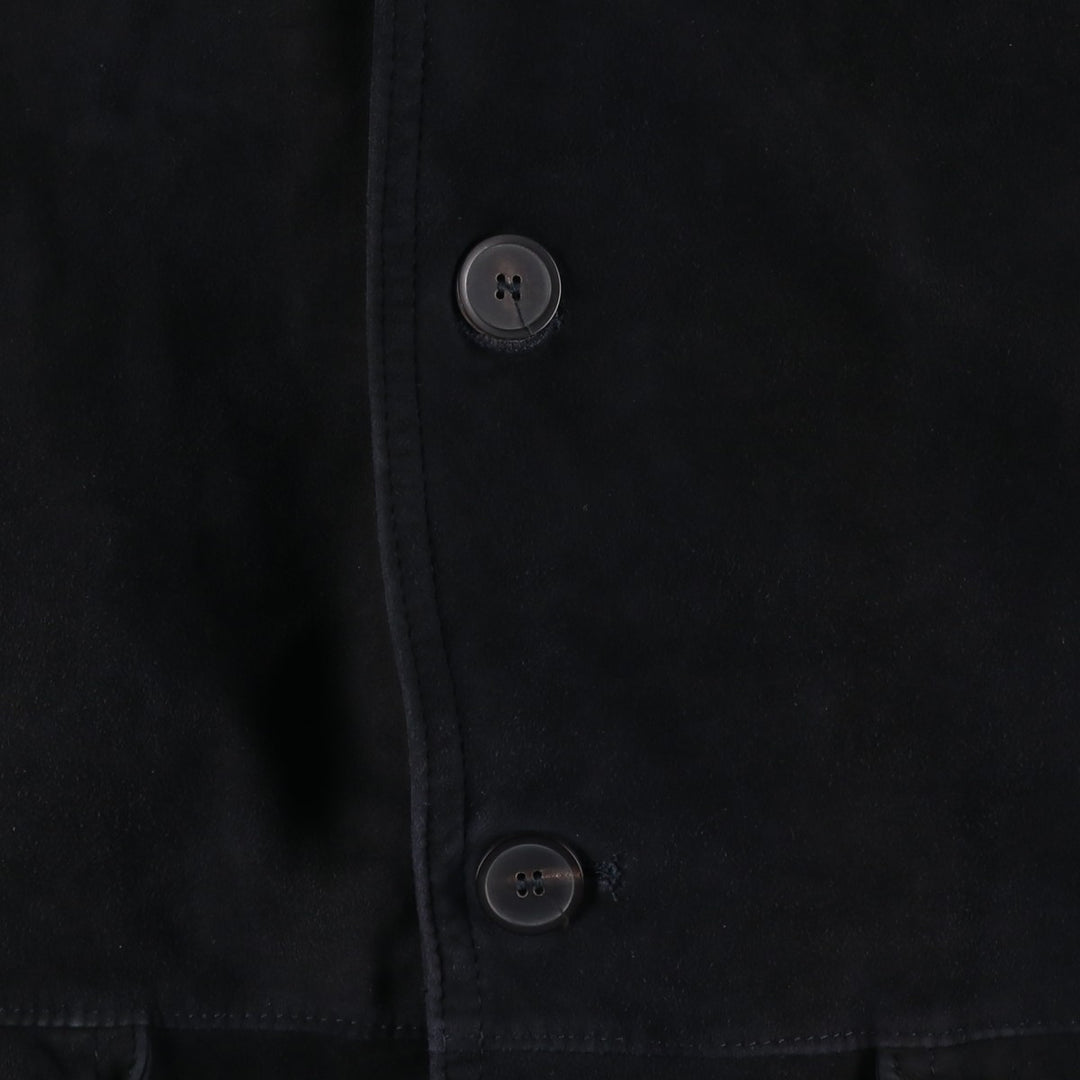 CHRIST Valstar Jacket Suede Leather Blouson Men's Size L (approx.) unclear navy blue type Vintage Second Hand