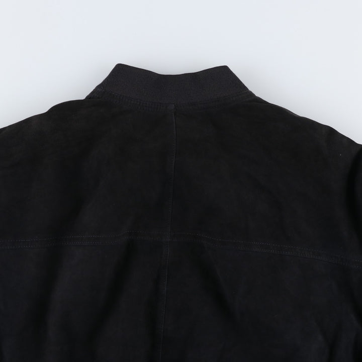 CHRIST Valstar Jacket Suede Leather Blouson Men's Size L (approx.) unclear navy blue type Vintage Second Hand
