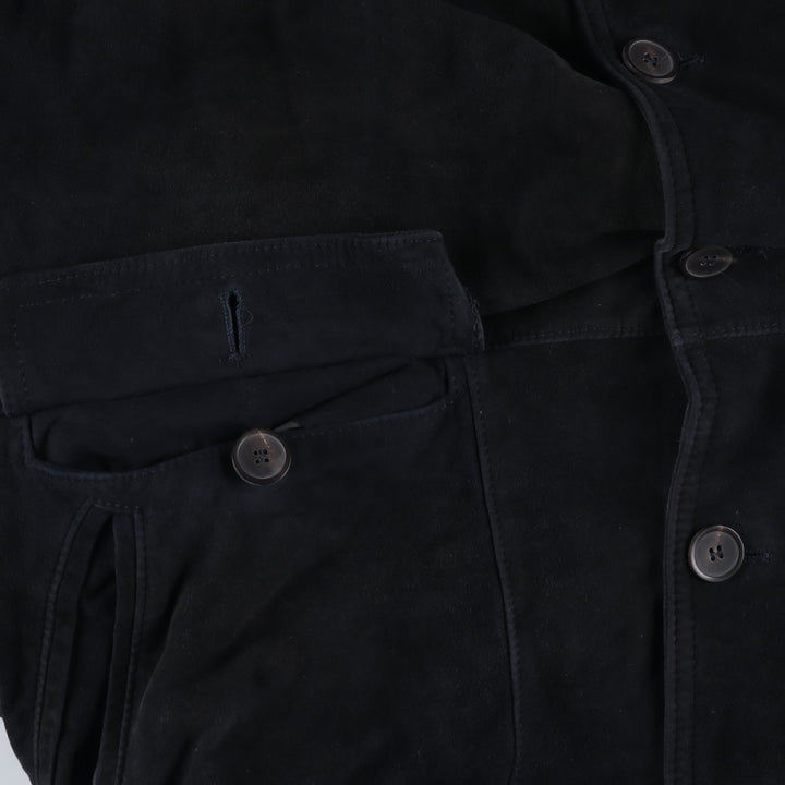 CHRIST Valstar Jacket Suede Leather Blouson Men's Size L (approx.) unclear navy blue type Vintage Second Hand