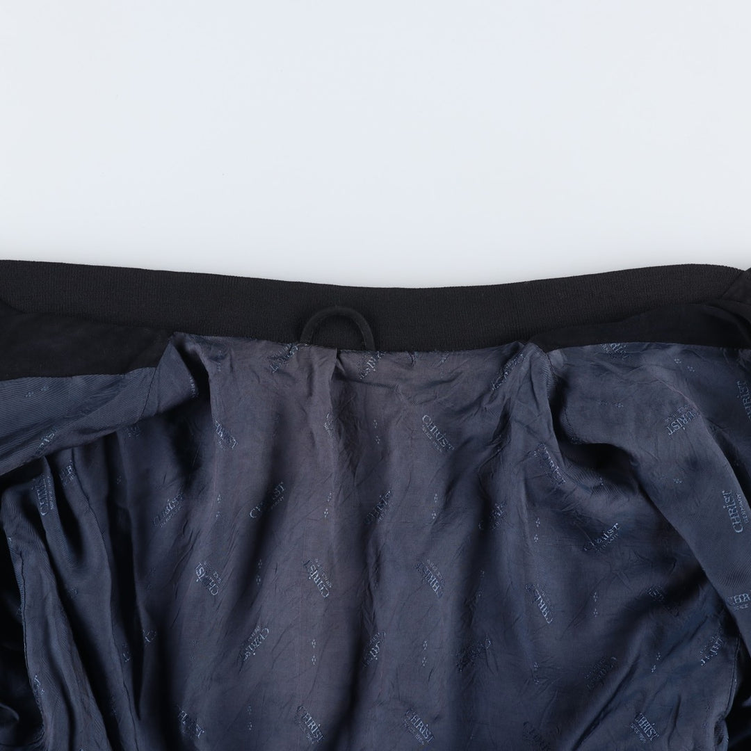 CHRIST Valstar Jacket Suede Leather Blouson Men's Size L (approx.) unclear navy blue type Vintage Second Hand