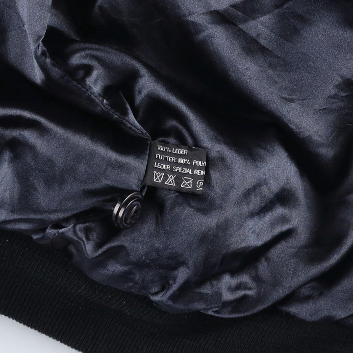 Henry Morell Valstar Jacket Suede Leather Blouson Men's Size L Genuine Leather Suede Leather navy blue type Vintage Second Hand