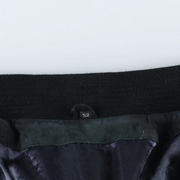 Henry Morell Valstar Jacket Suede Leather Blouson Men's Size L Genuine Leather Suede Leather navy blue type Vintage Second Hand