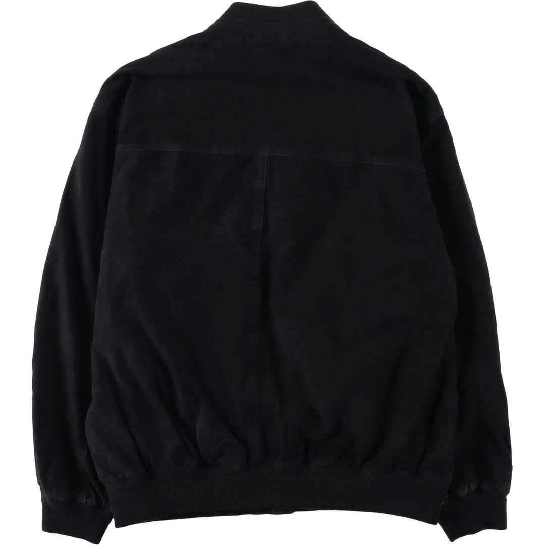VERA PELLE Suede Leather Blouson, Men's Size XL (approx.) Genuine Leather Suede Leather black type Vintage Second Hand