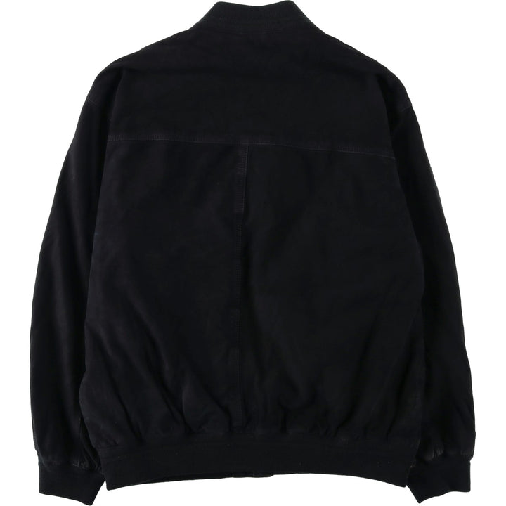 VERA PELLE Suede Leather Blouson, Men's Size XL (approx.) Genuine Leather Suede Leather black type Vintage Second Hand