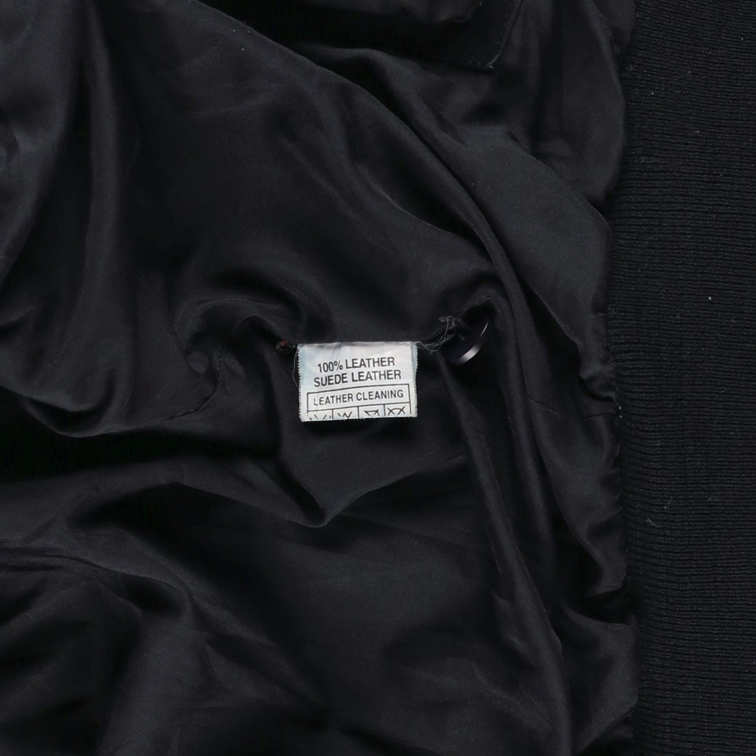 VERA PELLE Suede Leather Blouson, Men's Size XL (approx.) Genuine Leather Suede Leather black type Vintage Second Hand