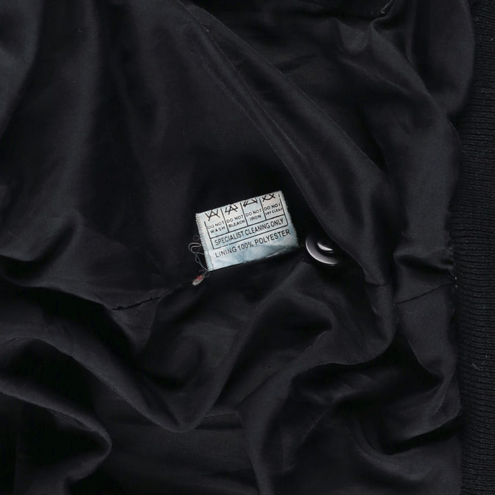 VERA PELLE Suede Leather Blouson, Men's Size XL (approx.) Genuine Leather Suede Leather black type Vintage Second Hand
