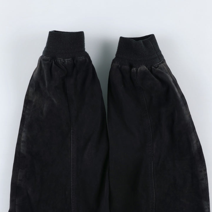 VERA PELLE Suede Leather Blouson, Men's Size XL (approx.) Genuine Leather Suede Leather black type Vintage Second Hand