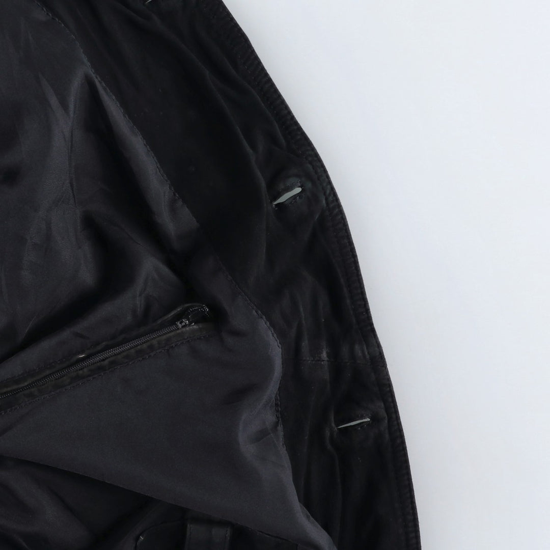 VERA PELLE Suede Leather Blouson, Men's Size XL (approx.) Genuine Leather Suede Leather black type Vintage Second Hand