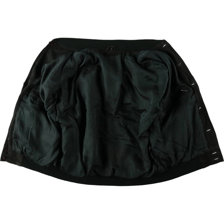 Suede leather blouson, men's size XL Genuine Leather Suede Leather black type Vintage Second Hand