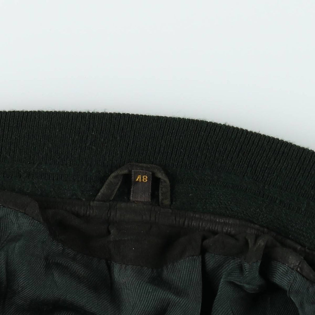 Suede leather blouson, men's size XL Genuine Leather Suede Leather black type Vintage Second Hand