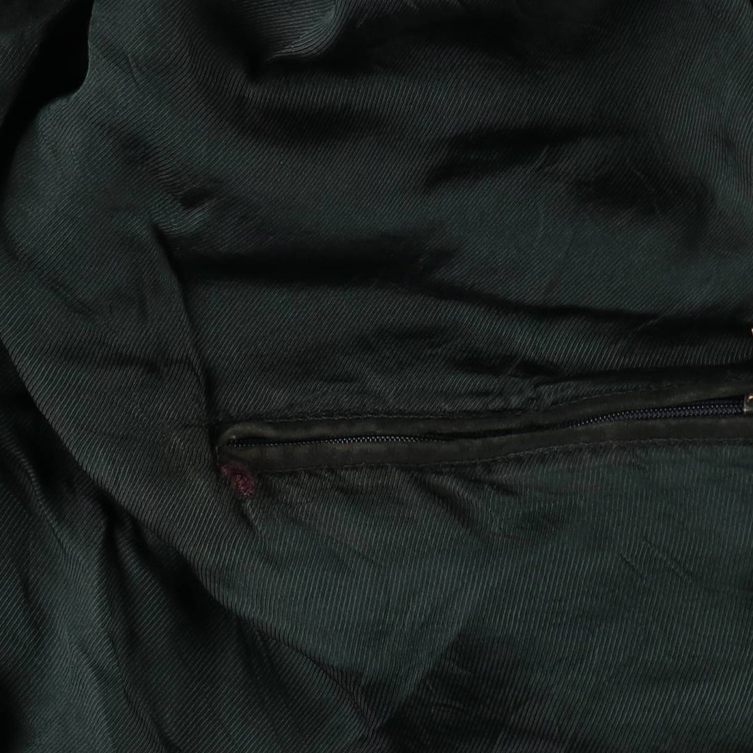 Suede leather blouson, men's size XL Genuine Leather Suede Leather black type Vintage Second Hand