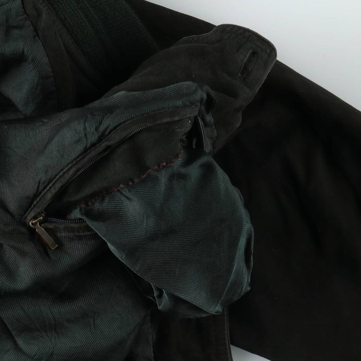 Suede leather blouson, men's size XL Genuine Leather Suede Leather black type Vintage Second Hand