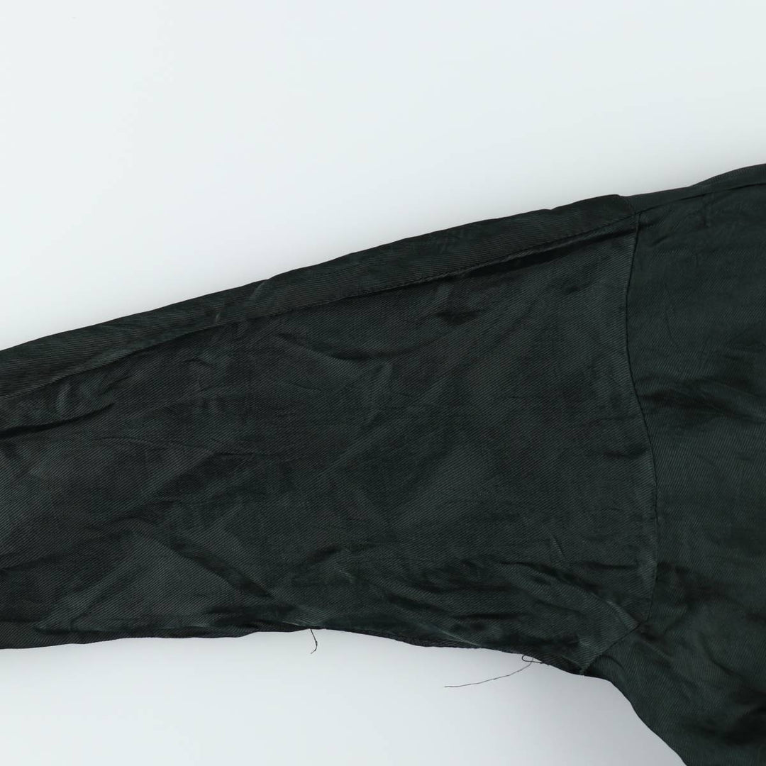 Suede leather blouson, men's size XL Genuine Leather Suede Leather black type Vintage Second Hand