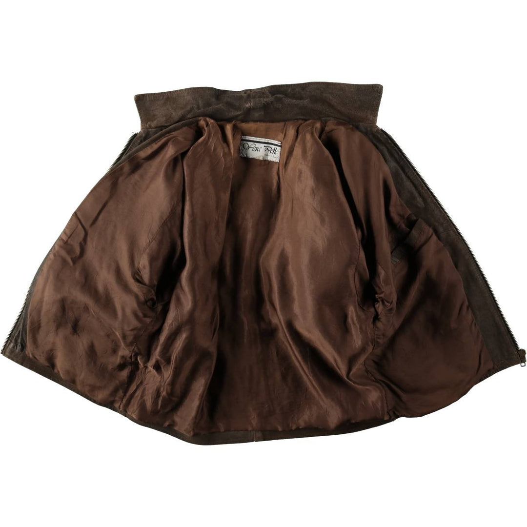 Suede leather sports jacket, made in Italy, men's size M equivalent. Genuine Leather Suede Leather brown type Vintage Second Hand