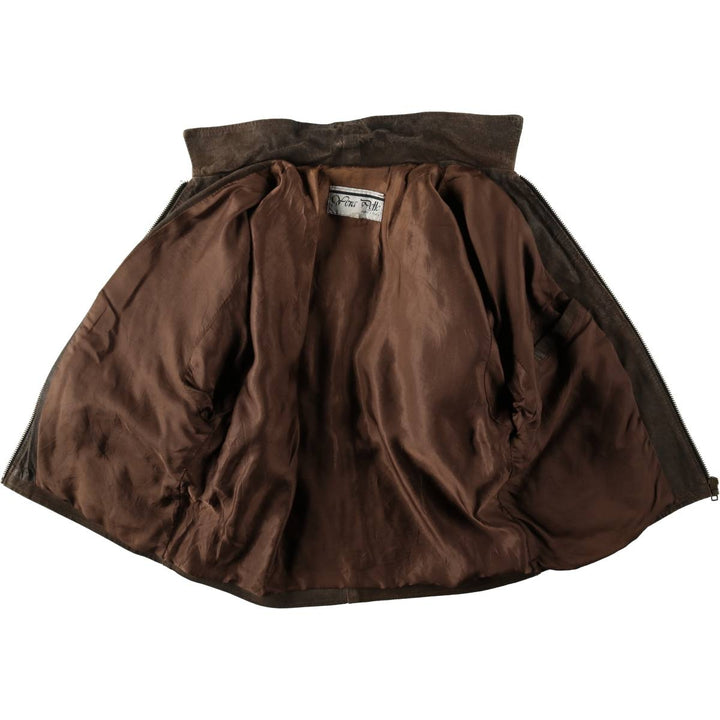 Suede leather sports jacket, made in Italy, men's size M equivalent. Genuine Leather Suede Leather brown type Vintage Second Hand