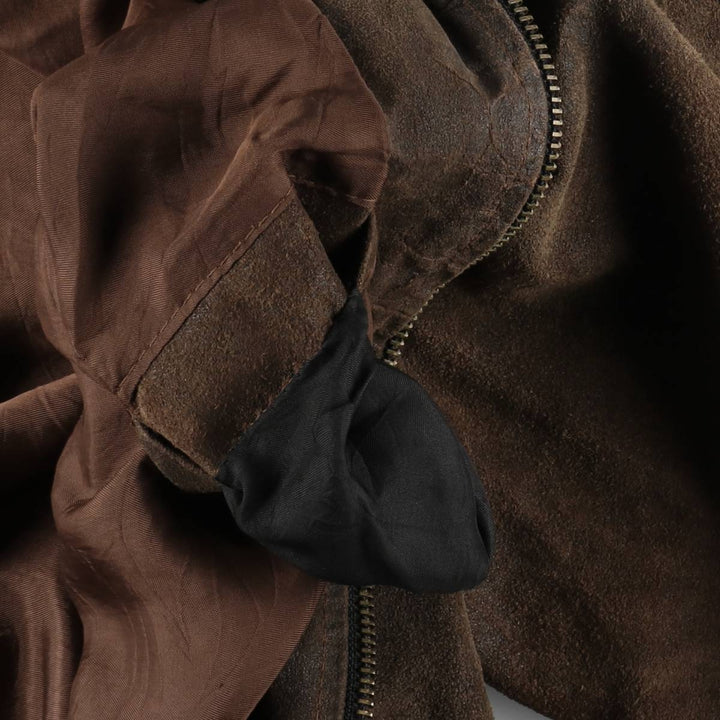 Suede leather sports jacket, made in Italy, men's size M equivalent. Genuine Leather Suede Leather brown type Vintage Second Hand