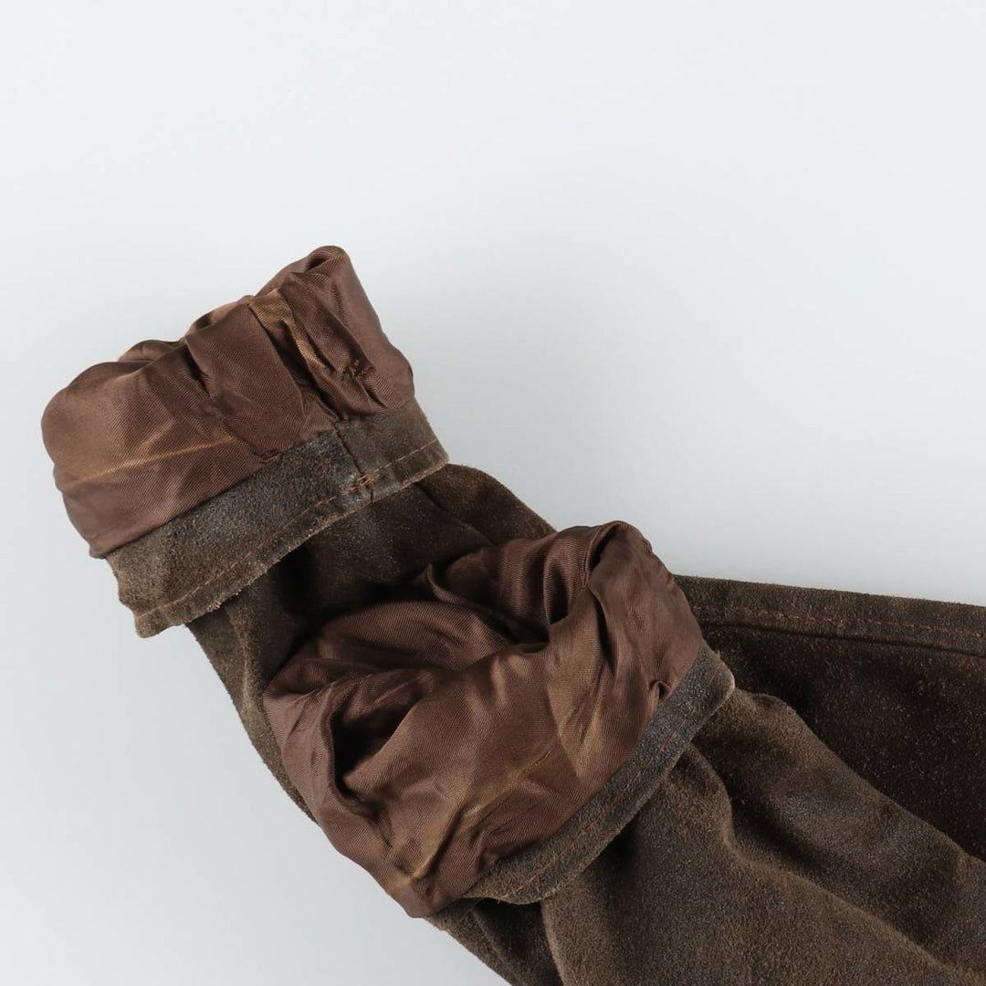 Suede leather sports jacket, made in Italy, men's size M equivalent. Genuine Leather Suede Leather brown type Vintage Second Hand