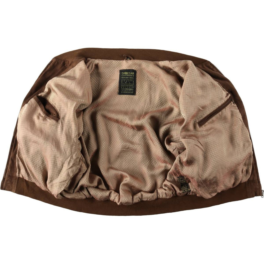 CABLE CAR CLOTHIERS Suede Leather Blouson, Men's Size XL (approx.) genuine leather brown type Vintage Second Hand