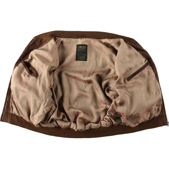 CABLE CAR CLOTHIERS Suede Leather Blouson, Men's Size XL (approx.) genuine leather brown type Vintage Second Hand