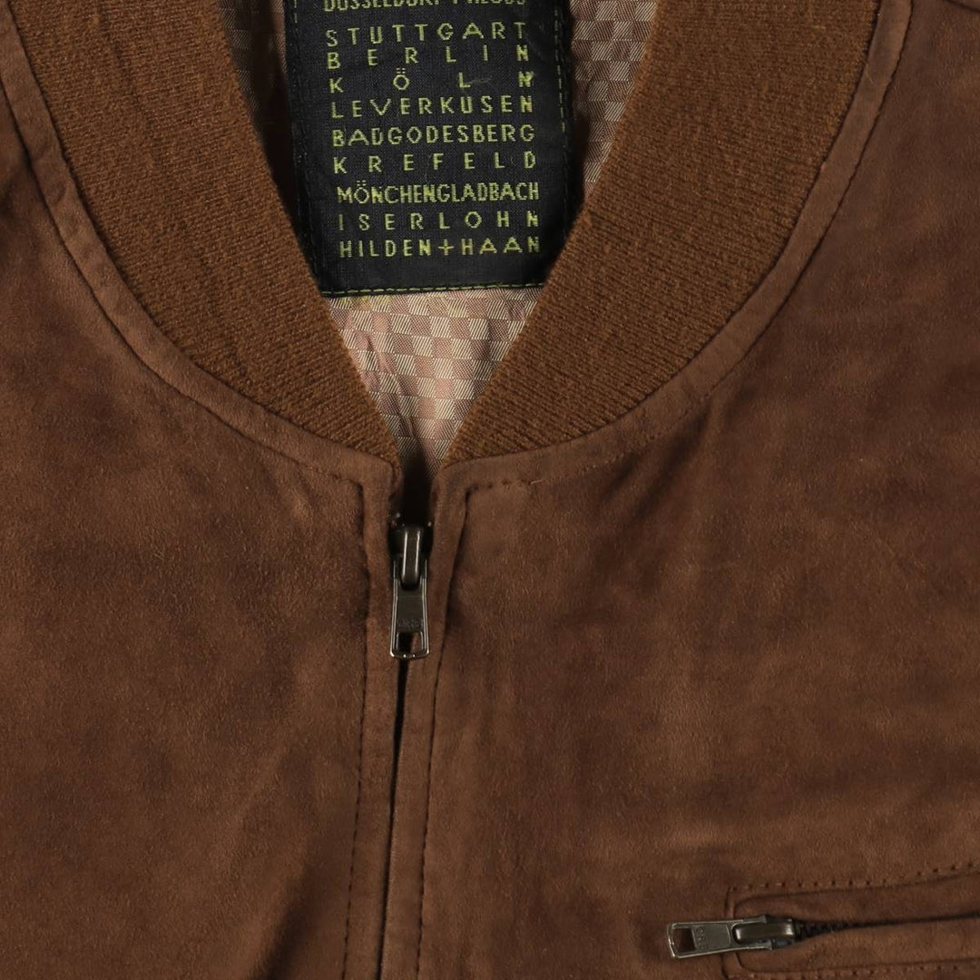 CABLE CAR CLOTHIERS Suede Leather Blouson, Men's Size XL (approx.) genuine leather brown type Vintage Second Hand