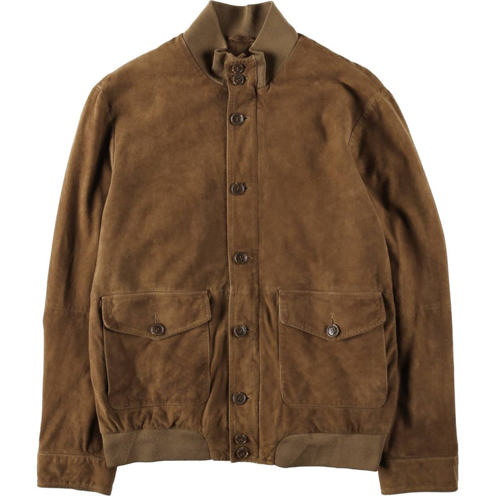 Pedro del Hierro Valstar Jacket Suede Leather Blouson Men's Size L genuine leather Camel type Vintage Second Hand