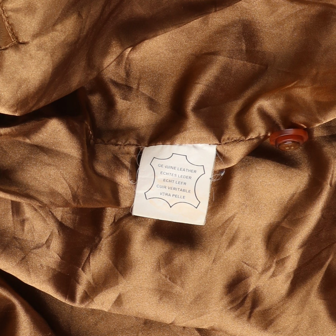 Balster Jacket, Suede Leather Blouson, Men's XL Genuine Leather Suede Leather brown type Vintage Second Hand