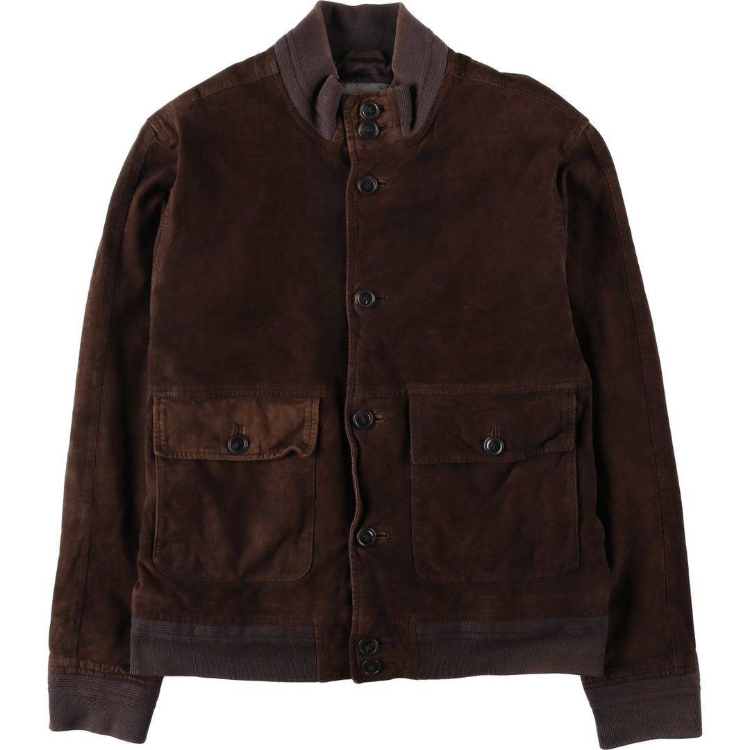 Project Valstar Jacket Suede Leather Blouson Men's Size L unclear brown type Vintage Second Hand
