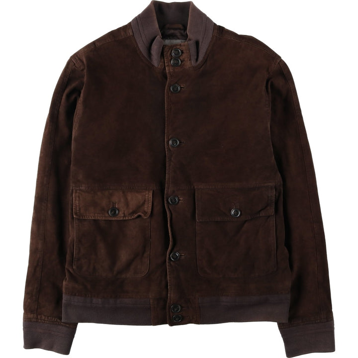 Project Valstar Jacket Suede Leather Blouson Men's Size L unclear brown type Vintage Second Hand