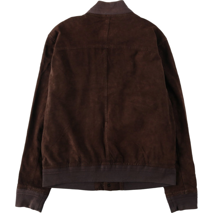 Project Valstar Jacket Suede Leather Blouson Men's Size L unclear brown type Vintage Second Hand