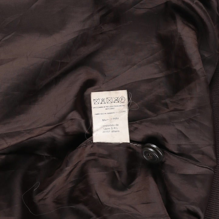 Project Valstar Jacket Suede Leather Blouson Men's Size L unclear brown type Vintage Second Hand