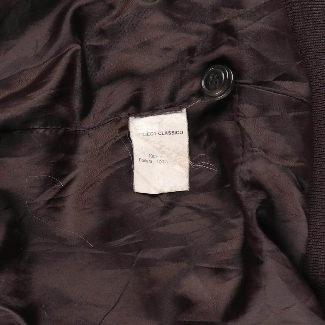 Project Valstar Jacket Suede Leather Blouson Men's Size L unclear brown type Vintage Second Hand