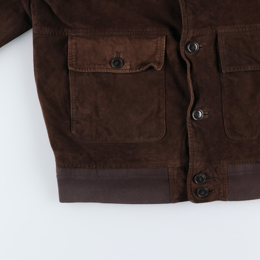 Project Valstar Jacket Suede Leather Blouson Men's Size L unclear brown type Vintage Second Hand