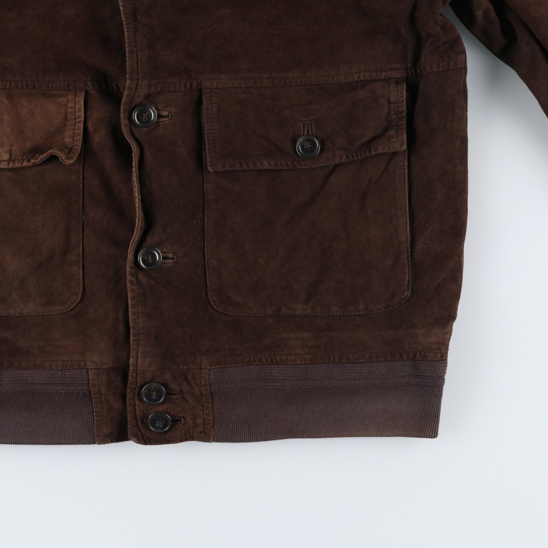 Project Valstar Jacket Suede Leather Blouson Men's Size L unclear brown type Vintage Second Hand