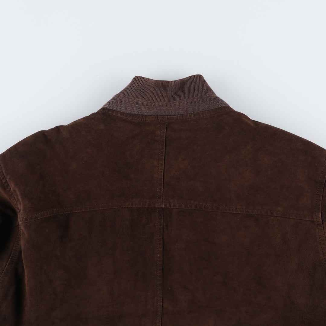 Project Valstar Jacket Suede Leather Blouson Men's Size L unclear brown type Vintage Second Hand