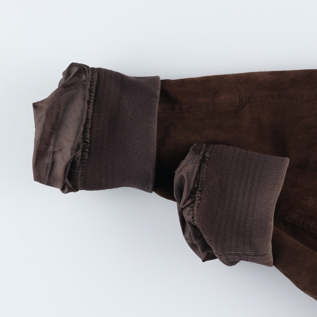 Project Valstar Jacket Suede Leather Blouson Men's Size L unclear brown type Vintage Second Hand