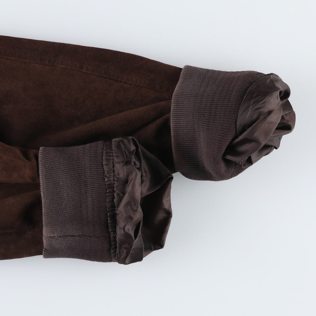 Project Valstar Jacket Suede Leather Blouson Men's Size L unclear brown type Vintage Second Hand
