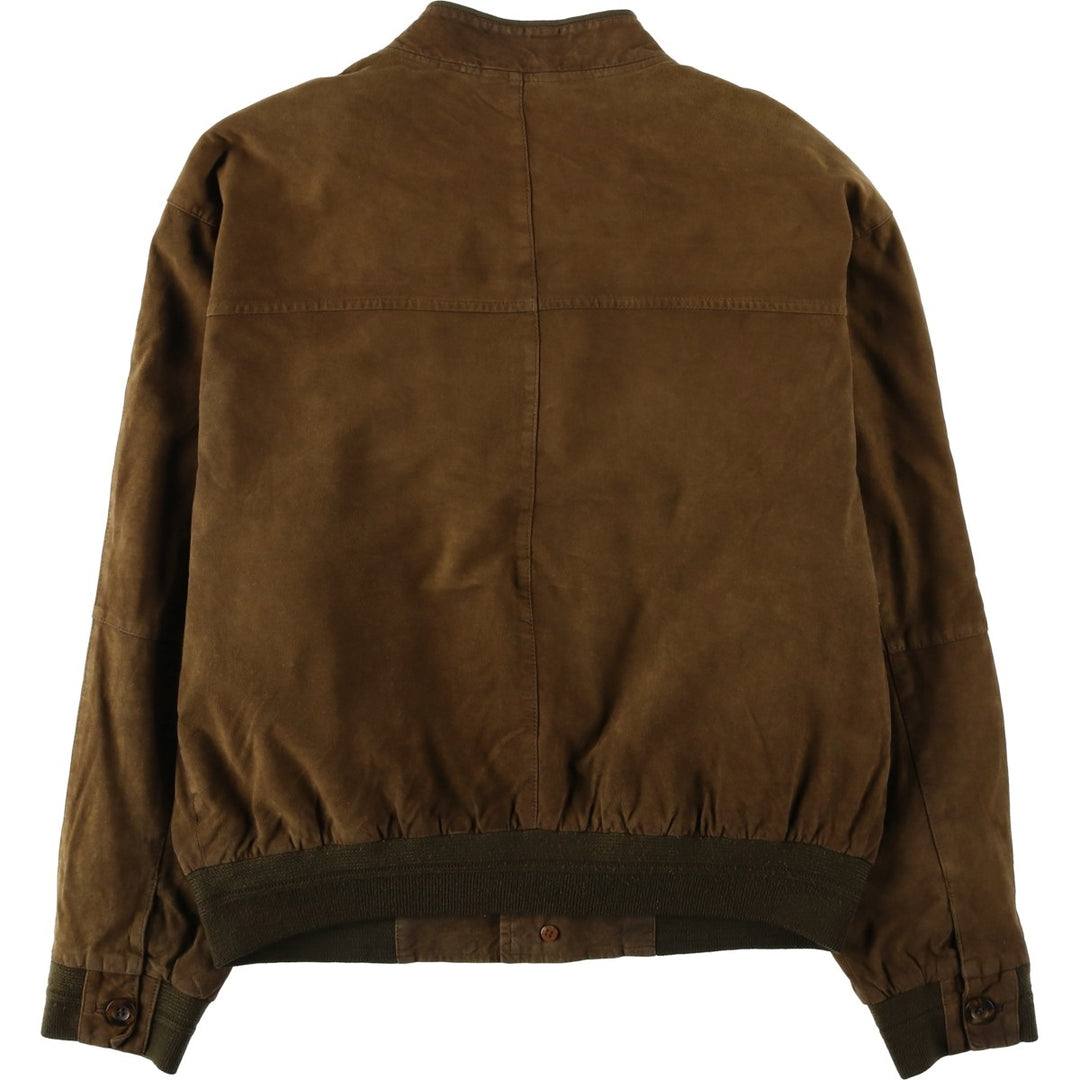 MILESTONE Suede Leather Blouson, Men's Size L (approx.) unclear brown type Vintage Second Hand