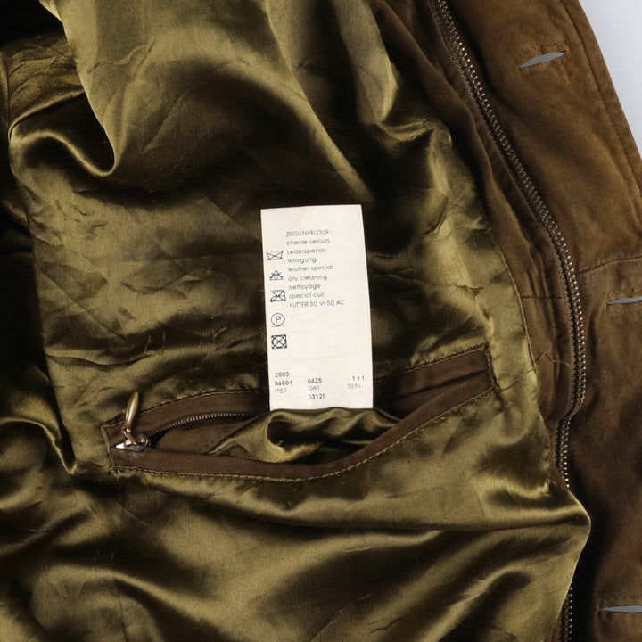 MILESTONE Suede Leather Blouson, Men's Size L (approx.) unclear brown type Vintage Second Hand