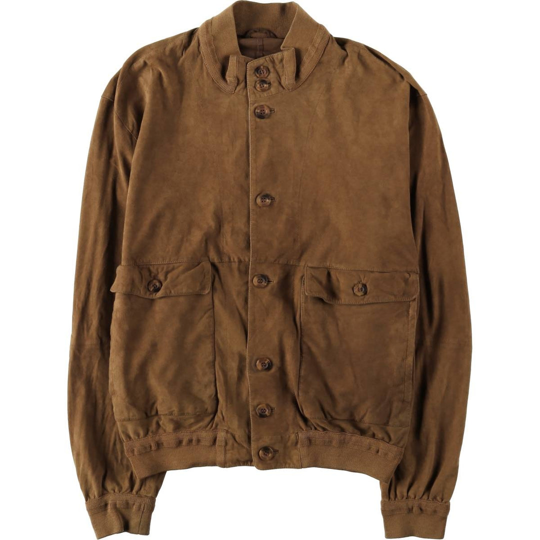 GIMO'S Valstar Jacket Suede Leather Blouson Men's Size L (approx.) unclear brown type Vintage Second Hand