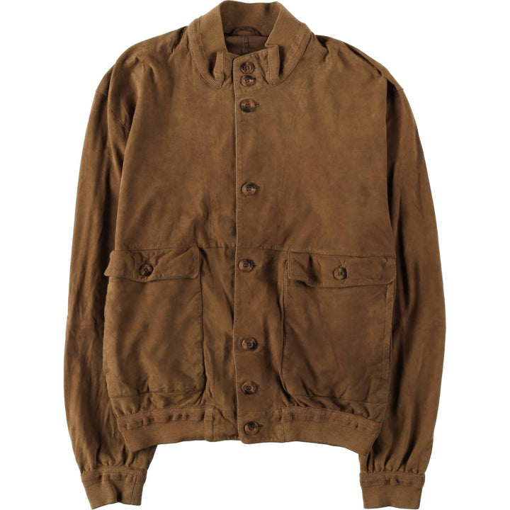 GIMO'S Valstar Jacket Suede Leather Blouson Men's Size L (approx.) unclear brown type Vintage Second Hand