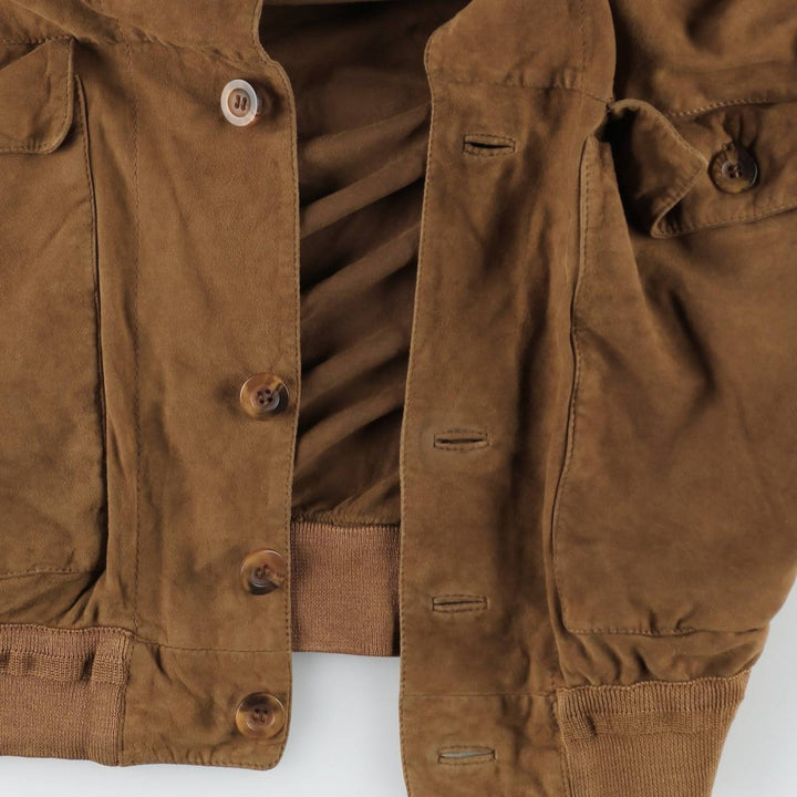 GIMO'S Valstar Jacket Suede Leather Blouson Men's Size L (approx.) unclear brown type Vintage Second Hand