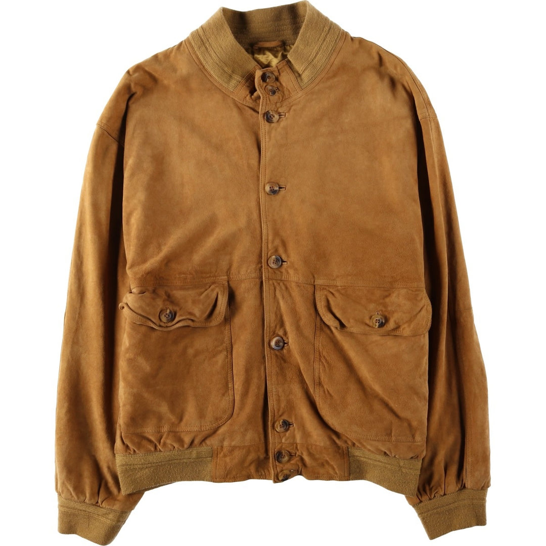 L'altra dimensione Valstar Jacket Suede Leather Blouson Men's XL equivalent Genuine Leather Suede Leather beige type brown Vintage Second Hand
