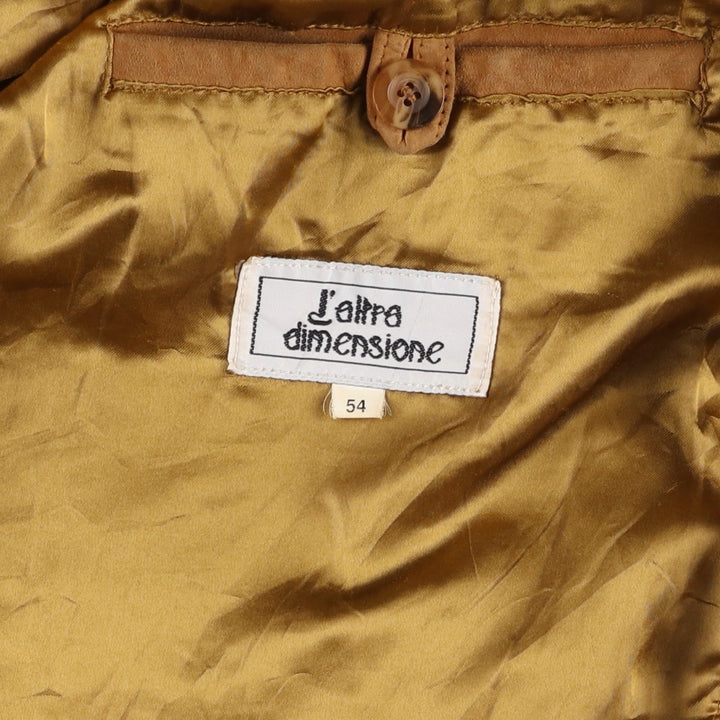 L'altra dimensione Valstar Jacket Suede Leather Blouson Men's XL equivalent Genuine Leather Suede Leather beige type brown Vintage Second Hand