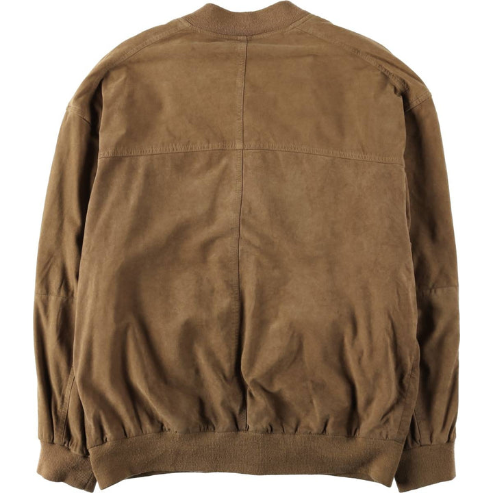 CLASSIC Suede Leather Blouson, Men's Size XL (approx.) genuine leather brown type Vintage Second Hand