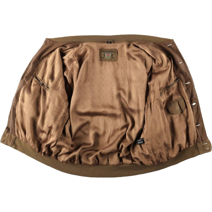 CLASSIC Suede Leather Blouson, Men's Size XL (approx.) genuine leather brown type Vintage Second Hand