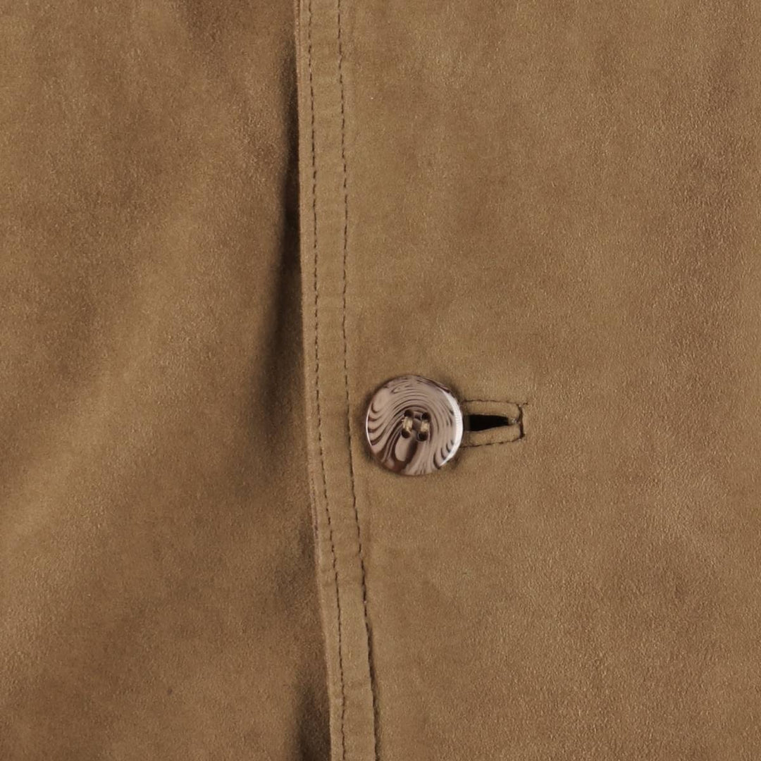 CLASSIC Suede Leather Blouson, Men's Size XL (approx.) genuine leather brown type Vintage Second Hand