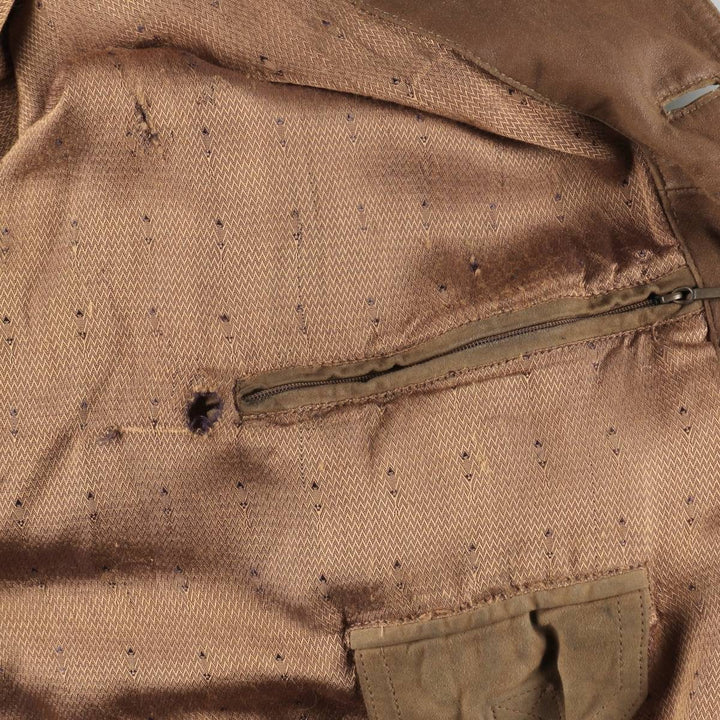 CLASSIC Suede Leather Blouson, Men's Size XL (approx.) genuine leather brown type Vintage Second Hand