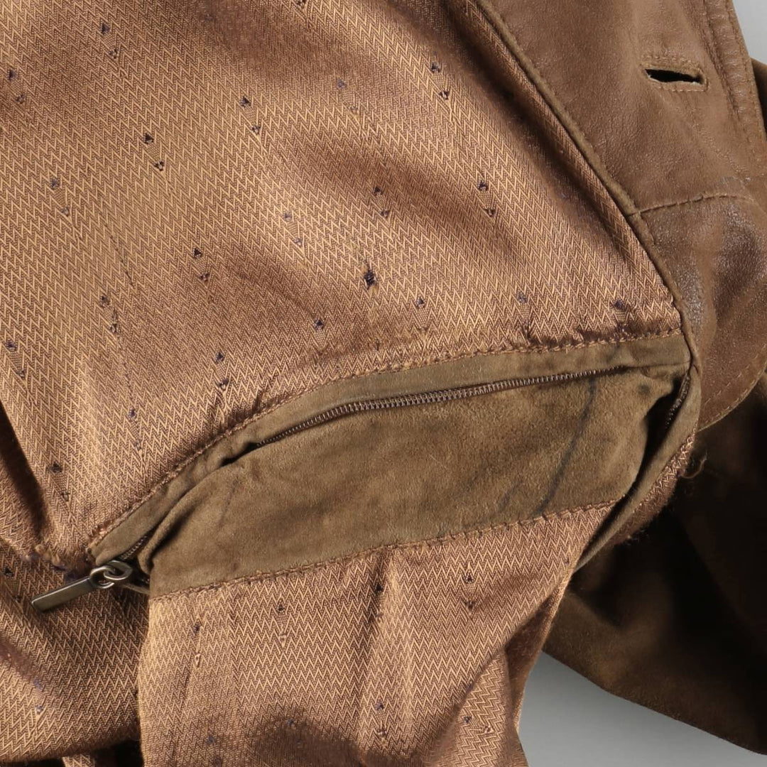 CLASSIC Suede Leather Blouson, Men's Size XL (approx.) genuine leather brown type Vintage Second Hand